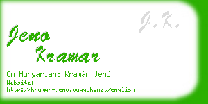 jeno kramar business card